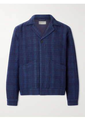 Folk - Chain Checked Cotton and Wool-Blend Jacket - Men - Blue - XS