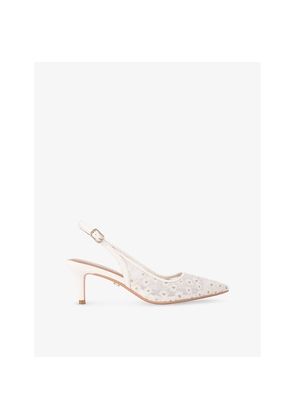 Womens Carvela Positano Floral Slingback Heeled Vinyl Pumps