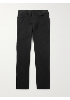 James Perse - Straight-Leg Brushed Cotton-Blend Twill Trousers - Men - Black - UK/US 28