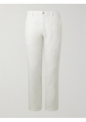 Onia - Straight-Leg Linen Trousers - Men - White - UK/US 30