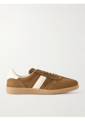 TOM FORD - Terence Leather-Trimmed Nubuck Sneakers - Men - Green - EU 40