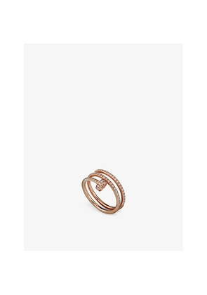 Cartier Juste Un Clou 18ct Rose-Gold and Diamond-Paved Double Ring