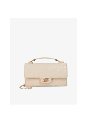 Womens Dune Skilled Lizard-Embossed Faux-Leather Top-Handle Bag