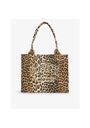 Womens Ganni Easy Shopper Large Cotton Tote Bag