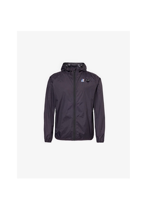 Mens Comme Des Garcons Play Comme Des Garçons Play x K-Way Hooded Two-Zip Pockets Regular-Fit Shell Jacket