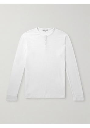 Onia - Slub Linen-Jersey Henley Top - Men - White - S