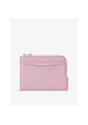 Womens Aspinal Of London Zipped Grained Leather Travel Wallet