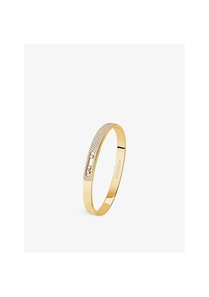Womens Messika Move Noa 18ct Yellow-Gold and 1.18ct Pavé-Diamond Bangle