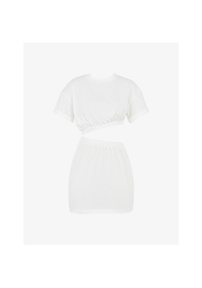 Womens Mistress Rocks Insight Asymmetric Cut-Out Stretch-Jersey Mini Dress