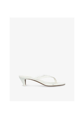 Womens Neous Kalliope Lace-Trim Heeled Sandals