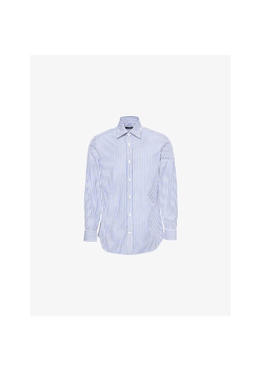Mens Dunhill Stripe Long-Sleeve Cotton Shirt