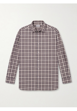 Charvet - Checked Cotton-Flannel Shirt - Men - Brown - EU 38