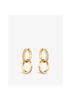 Cartier Love 18ct Yellow-Gold and 0.13ct Diamond Hoop Earrings