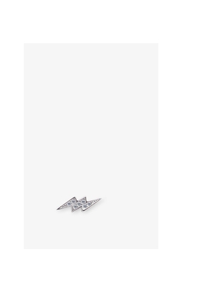 Womens Carat London Lightning Sterling Silver and Cubic Zirconia Single Stud Earring