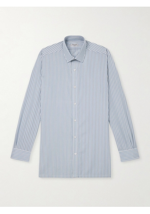 Charvet - Striped Cotton-Poplin Shirt - Men - Blue - EU 38
