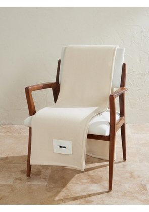 TEKLA - Logo-Appliquéd Wool Blanket - Men - Neutrals