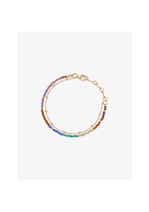 Womens Astley Clarke Fine Biography Ombre Rainbow 18ct Yellow Gold Vermeil and Gemstone Bracelet