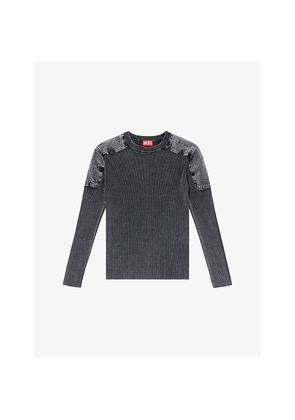 Mens Diesel K-Martin Ribbed-Knit Cotton Jumper
