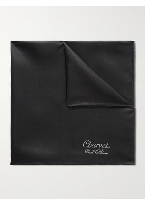Charvet - Silk Pocket Square - Men - Black