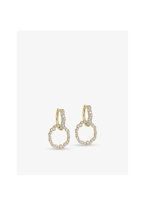 Womens Astley Clarke Asteri 14ct Yellow-Gold and 1.092ct Lab-Grown Diamond Hoop Earrings