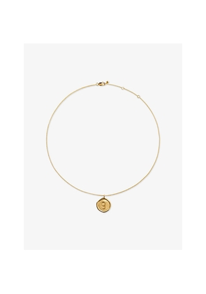 Womens Monica Vinader Initial G Stamp 18ct Yellow Gold Vermeil Necklace