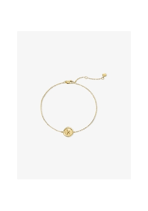 Womens Monica Vinader Mini Initial K Stamp 14ct Yellow-Gold Bracelet