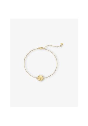 Womens Monica Vinader Mini Initial I Stamp 14ct Yellow-Gold Bracelet