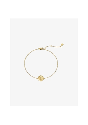 Womens Monica Vinader Mini Initial L Stamp 14ct Yellow-Gold Bracelet