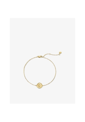 Womens Monica Vinader Mini Initial C Stamp 14ct Yellow-Gold Bracelet