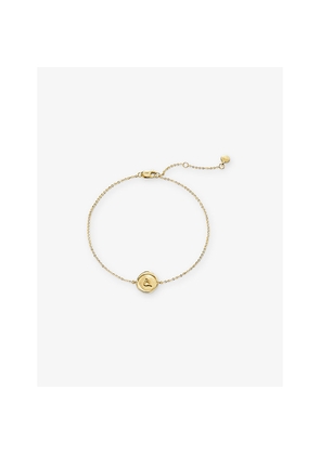 Womens Monica Vinader Mini Initial A Stamp 14ct Yellow-Gold Bracelet