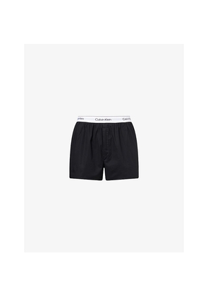 Mens Calvin Klein Icon Pack-Of-Three Slim-Fit Stretch-Cotton Boxer