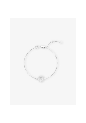 Womens Astrid & Miyu Zodiac Scorpio Rhodium-Plated Sterling-Silver and Cubic Zirconia Pendant Bracelet