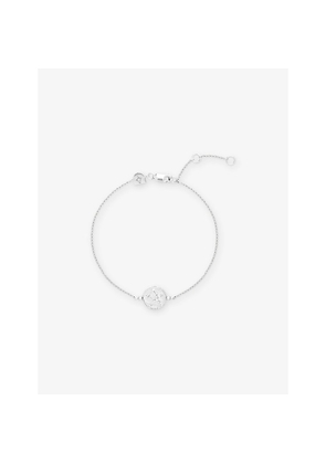 Womens Astrid & Miyu Taurus Zodiac Rhodium-Plated Sterling Silver and Cubic Zirconia Pendant Bracelet