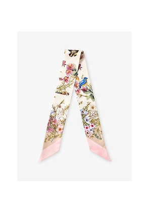 Womens Aspinal Of London Edwardian Garden Silk Twill Scarf