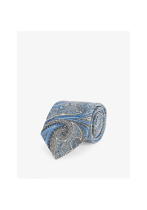 Mens Dunhill Paisley-Print Silk Tie