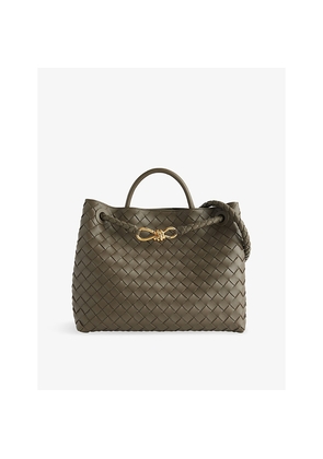 Womens Bottega Veneta Andiamo Intrecciato Medium Leather Top-Handle Bag