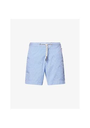 Mens Orlebar Brown Bulldog Drawstring Seersucker Swim Shorts