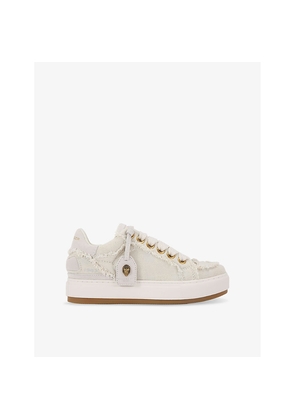 Womens Kurt Geiger London Southbank Tag Denim Low-Top Trainers