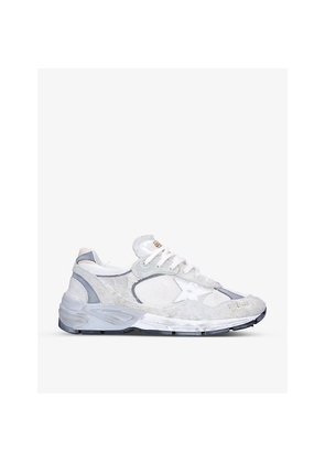 Mens Golden Goose Men's Dad-Star Leather and Mesh Low-Top Trainers