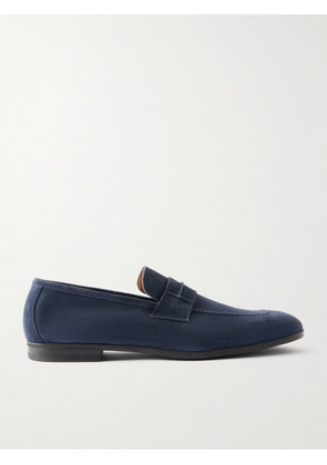 TOM FORD - Sean Suede Penny Loafers - Men - Blue - EU 40