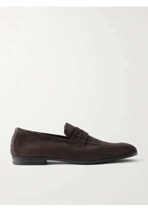 TOM FORD - Sean Suede Penny Loafers - Men - Brown - EU 40