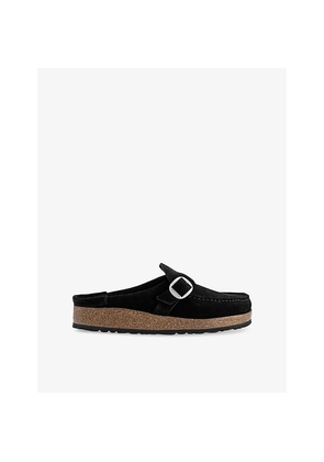 Womens Birkenstock Buckley Square-Toe Suede Clogs