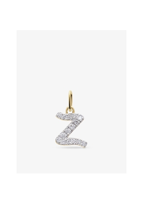 Womens Monica Vinader Z Letter 14ct Yellow-Gold and Lab-Grown Diamond Charm