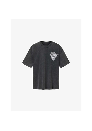 Mens Allsaints Mysteries Graphic-Print Cotton T-Shirt