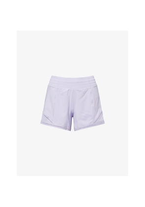 Womens Lululemon Hotty Hot 4In Lace-Trim Stretch-Woven Shorts