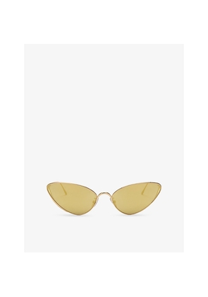 Womens Loewe Shooting Star Cat-Eye Frame Metal Sunglasses