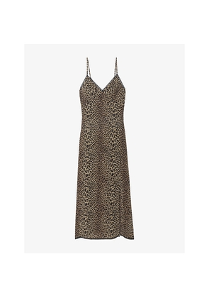 Womens Zadig&Voltaire Ramelil Leopard-Print Woven Midi Dress