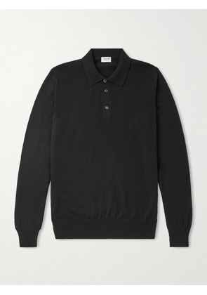Ghiaia Cashmere - Cashmere Polo Shirt - Men - Black - S