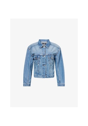 Womens Jacquemus La Veste De-Nîmes Cinched-Waist Denim Jacket