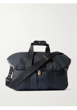 Bleu de Chauffe - Musette Business Leather and Webbing-Trimmed Canvas Weekend Bag - Men - Blue